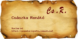 Császka Renátó névjegykártya